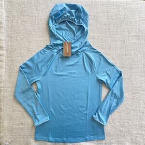 NWT Girl's Patagonia Blue Silkweight Hoodie M/10